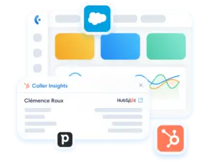 Image conceptuelle dépeignant la téléphonie en cloud comme un outil clé pour les équipes de vente de logiciels, avec des éléments visuels représentant la communication, la technologie cloud et la gestion des données pour la prospection efficace de produits.