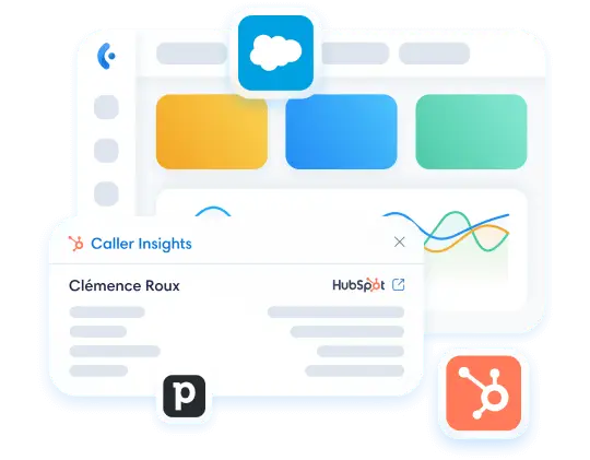 Image conceptuelle dépeignant la téléphonie en cloud comme un outil clé pour les équipes de vente de logiciels, avec des éléments visuels représentant la communication, la technologie cloud et la gestion des données pour la prospection efficace de produits.