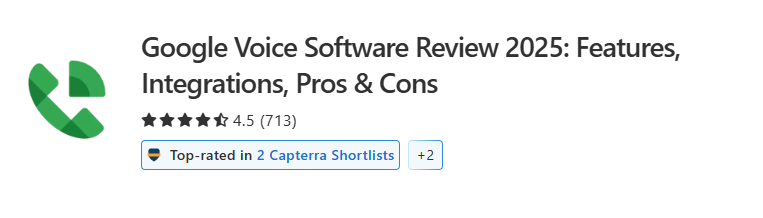 Capterra Google Voice