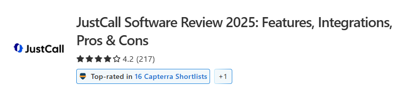 Capterra JustCall