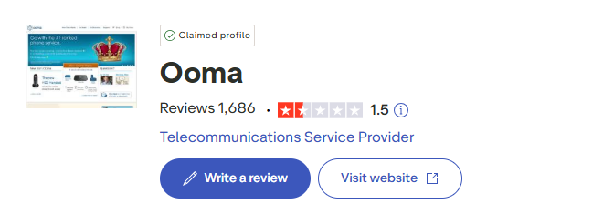Trustpilot Ooma